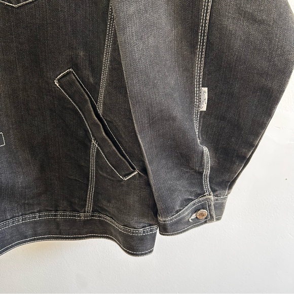 South Pole Black Denim Jacket Vintage Y2K baggy 90’s - Picture 3 of 9